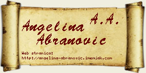 Angelina Abranović vizit kartica